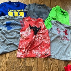Under Armour UA T-Shirts Boys Size Youth Medium YM (Lot Of 6 Short Sleeve